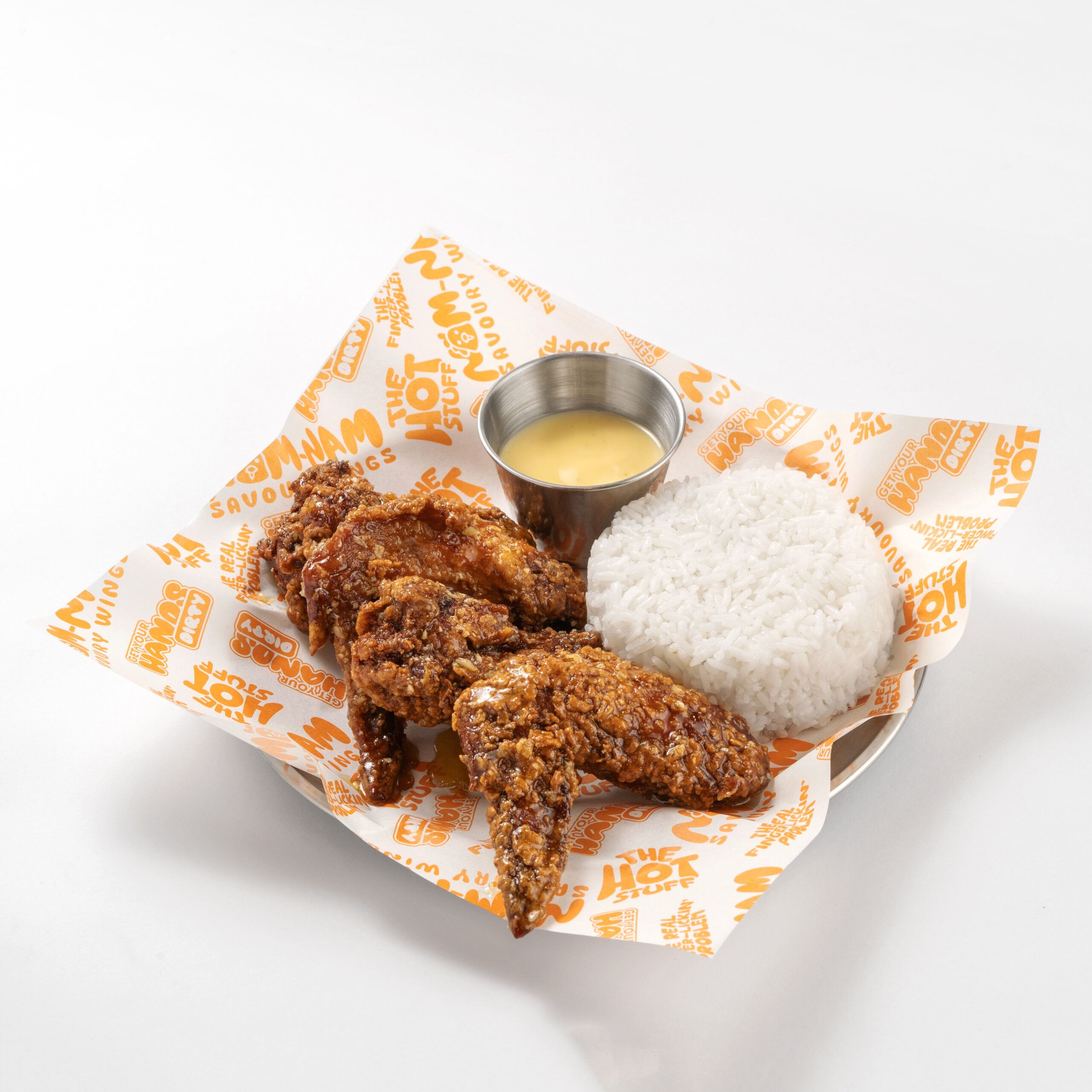 Honey Barbecue Wing In A Plate