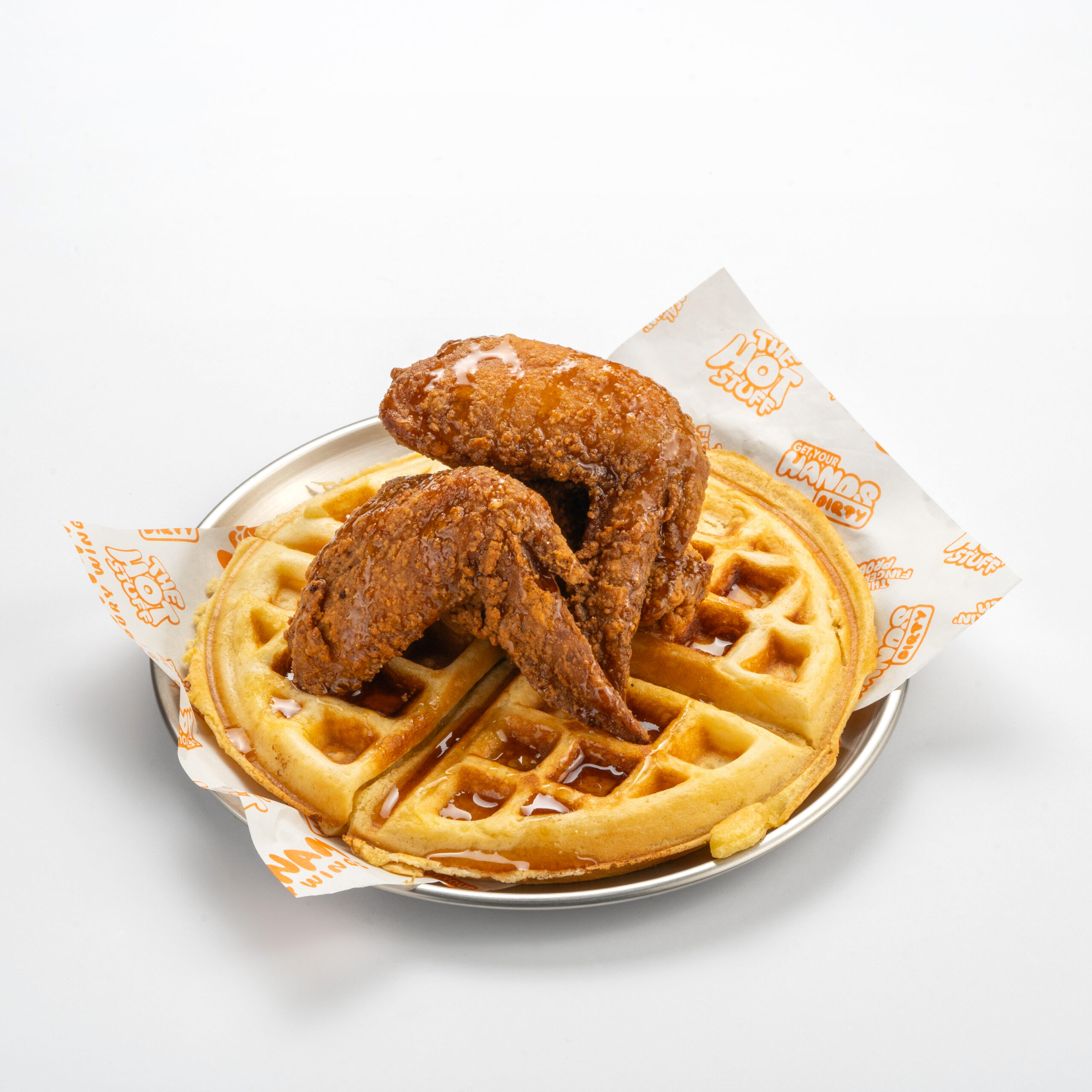 Hot Bird & Batter in White Background